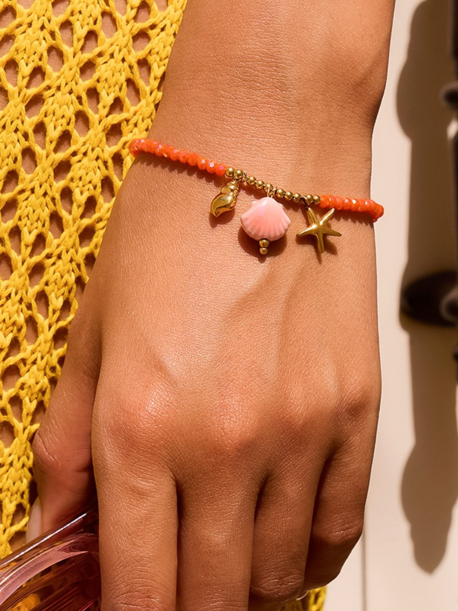 fawn 18k gold-plated beaded bracelet