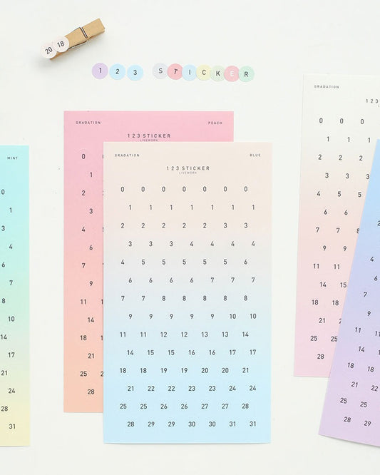 Number 123 Sticker Sheet