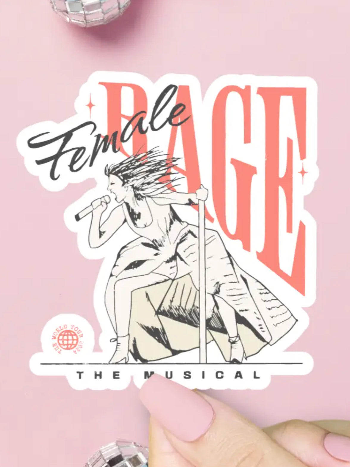 female rage the musical sticker