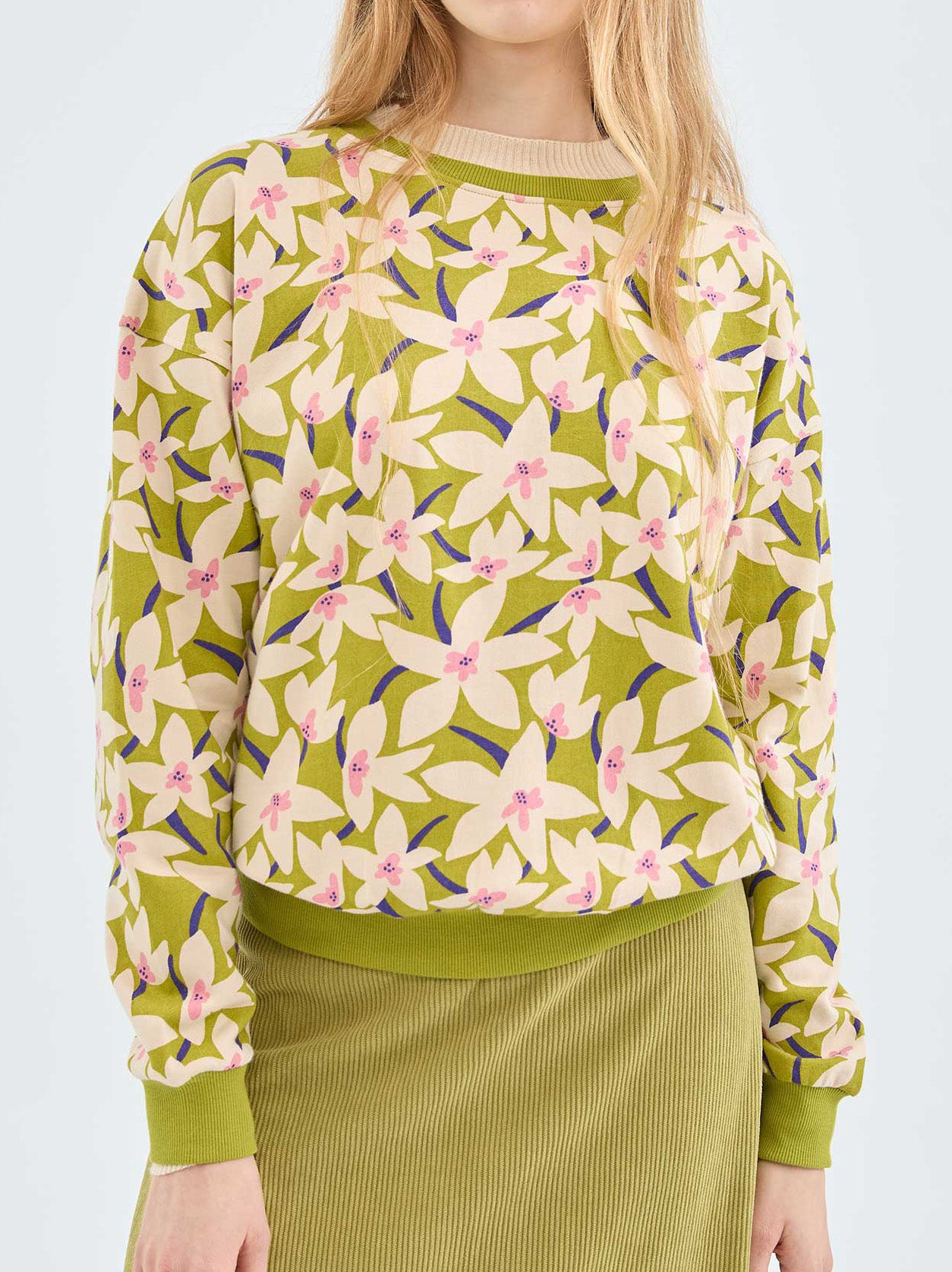 fern floral sweatshirt