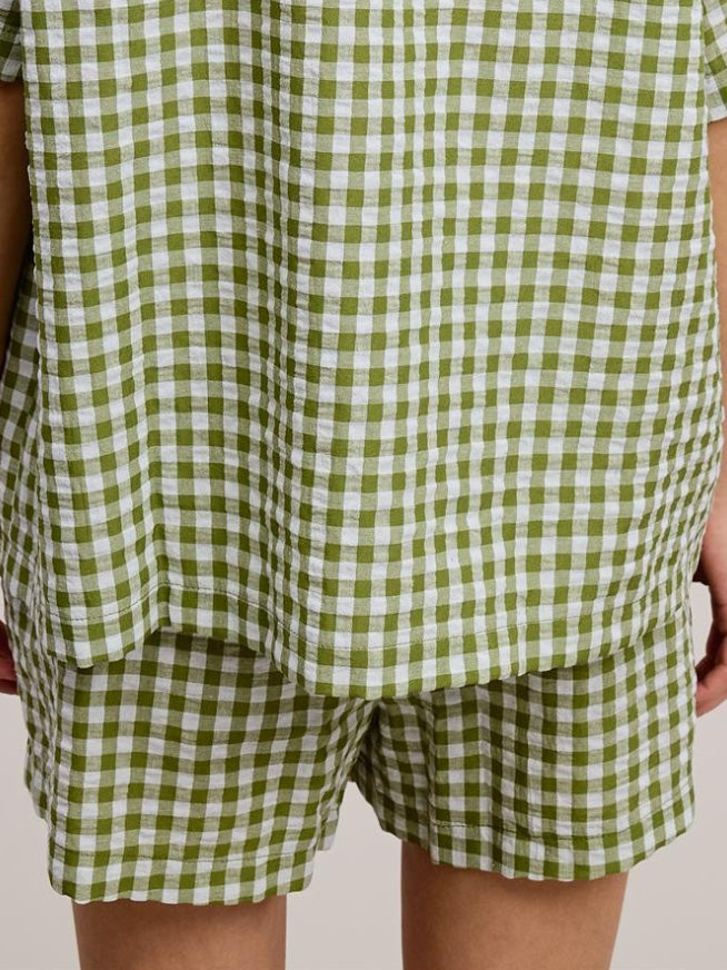 fern gingham shorts