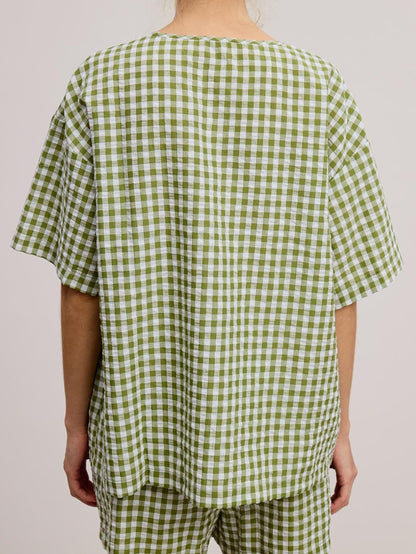 fern gingham top