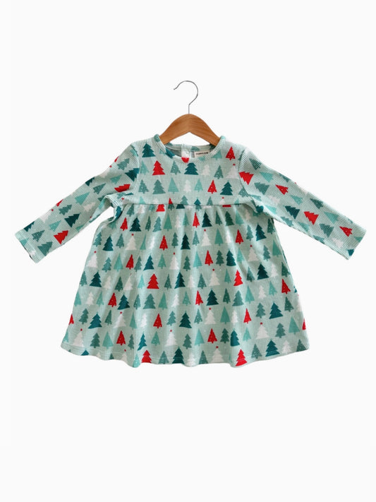 festive firs waffle dress