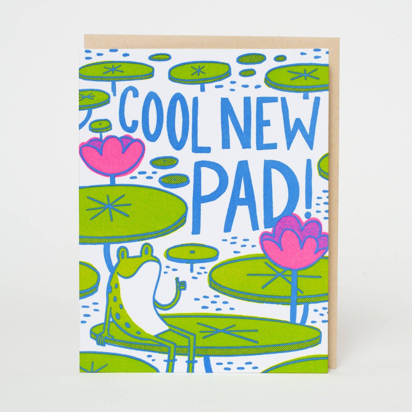 Housewarming Punny Frog Letterpress Greeting Card