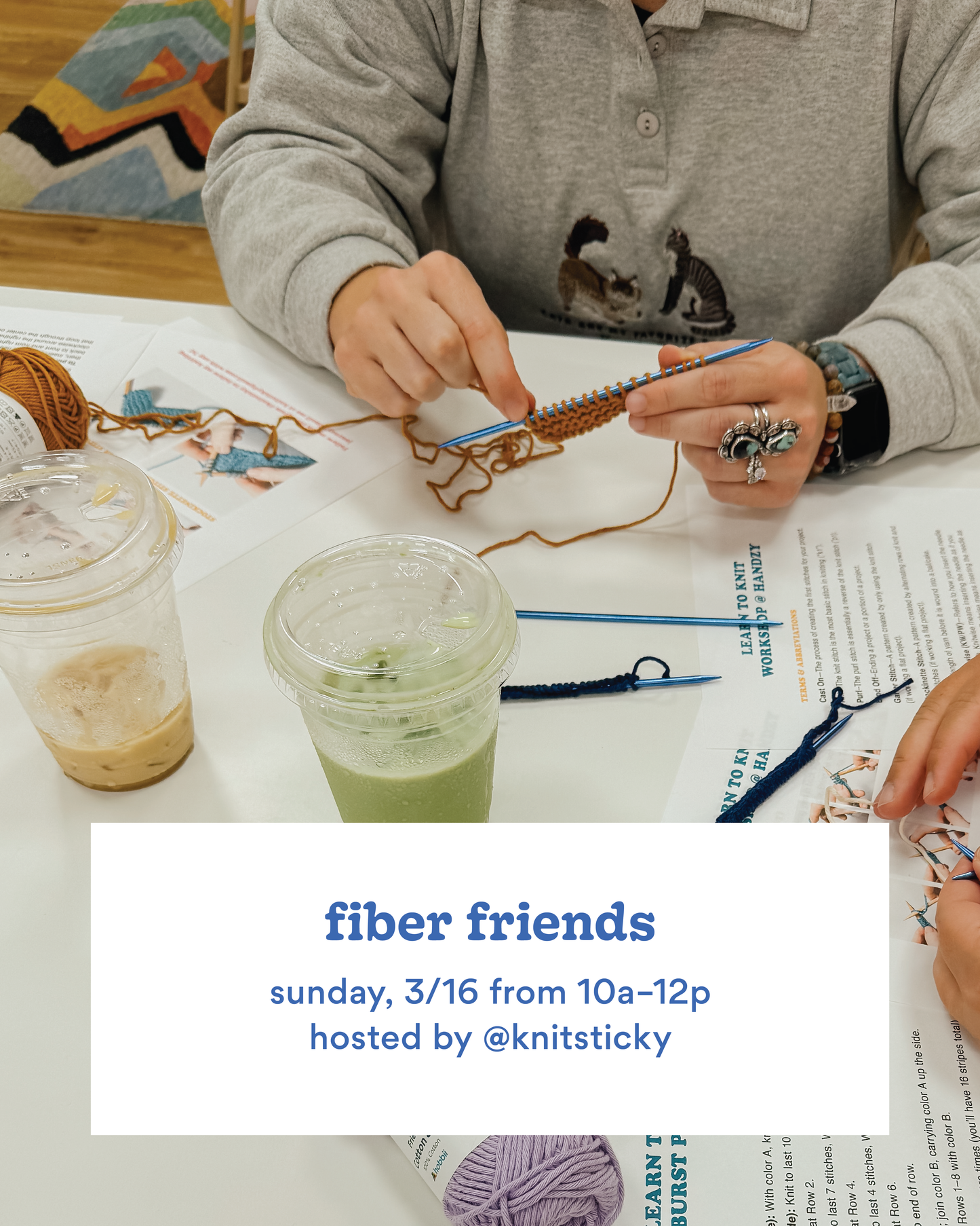 Fiber Friends—Sunday, 3/16 from 10a–12p