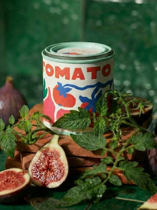 fig + tomato market tin candle