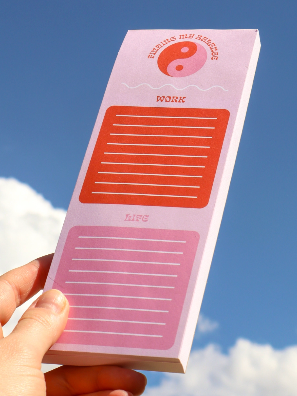 finding my balance notepad