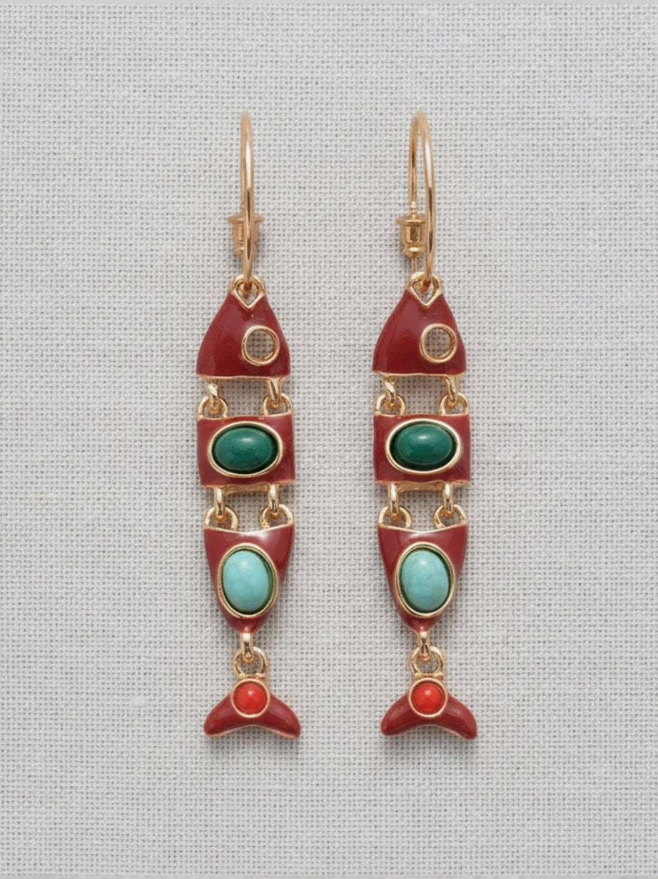 Fish Tassel Earrings