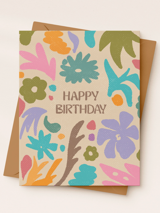 floral birthday card