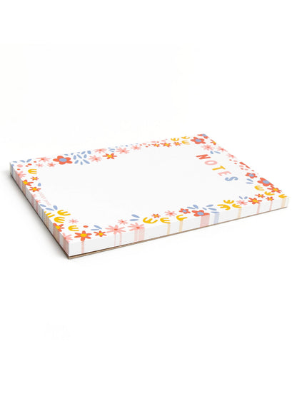 floral notes notepad