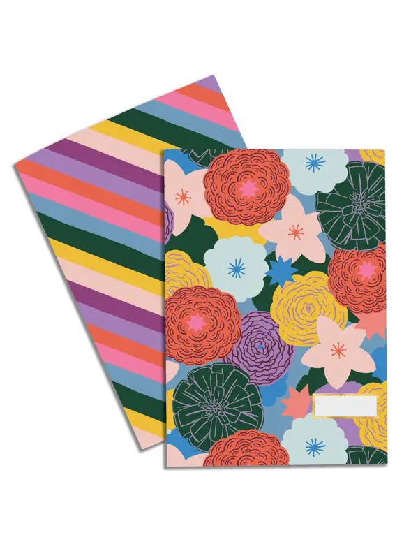 Florals + Stripes Notebook Set