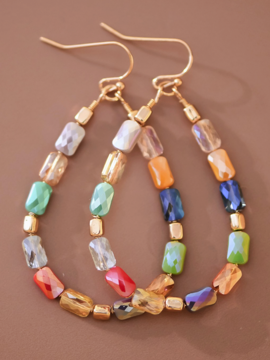 florence teardrop beaded earrings