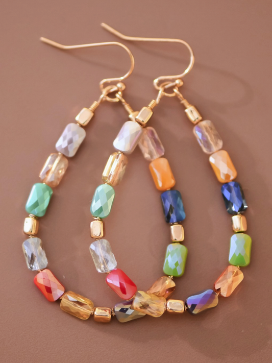 florence teardrop beaded earrings