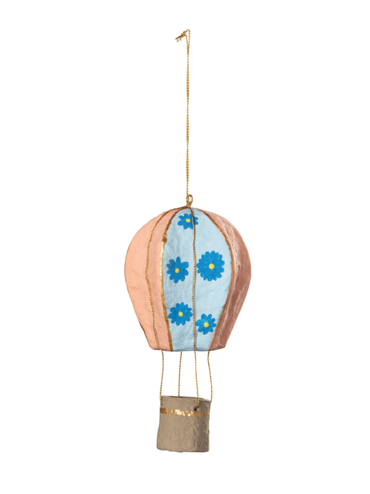 flowers paper mache balloon ornament