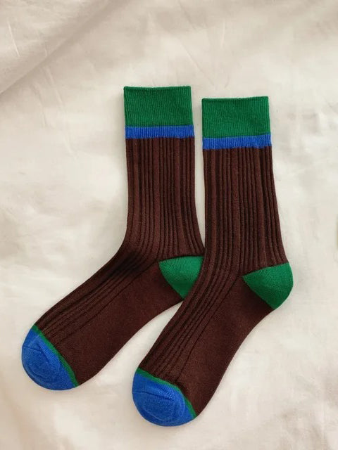 Forest Color Block Socks