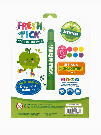 fresh pick apple scented gel crayons