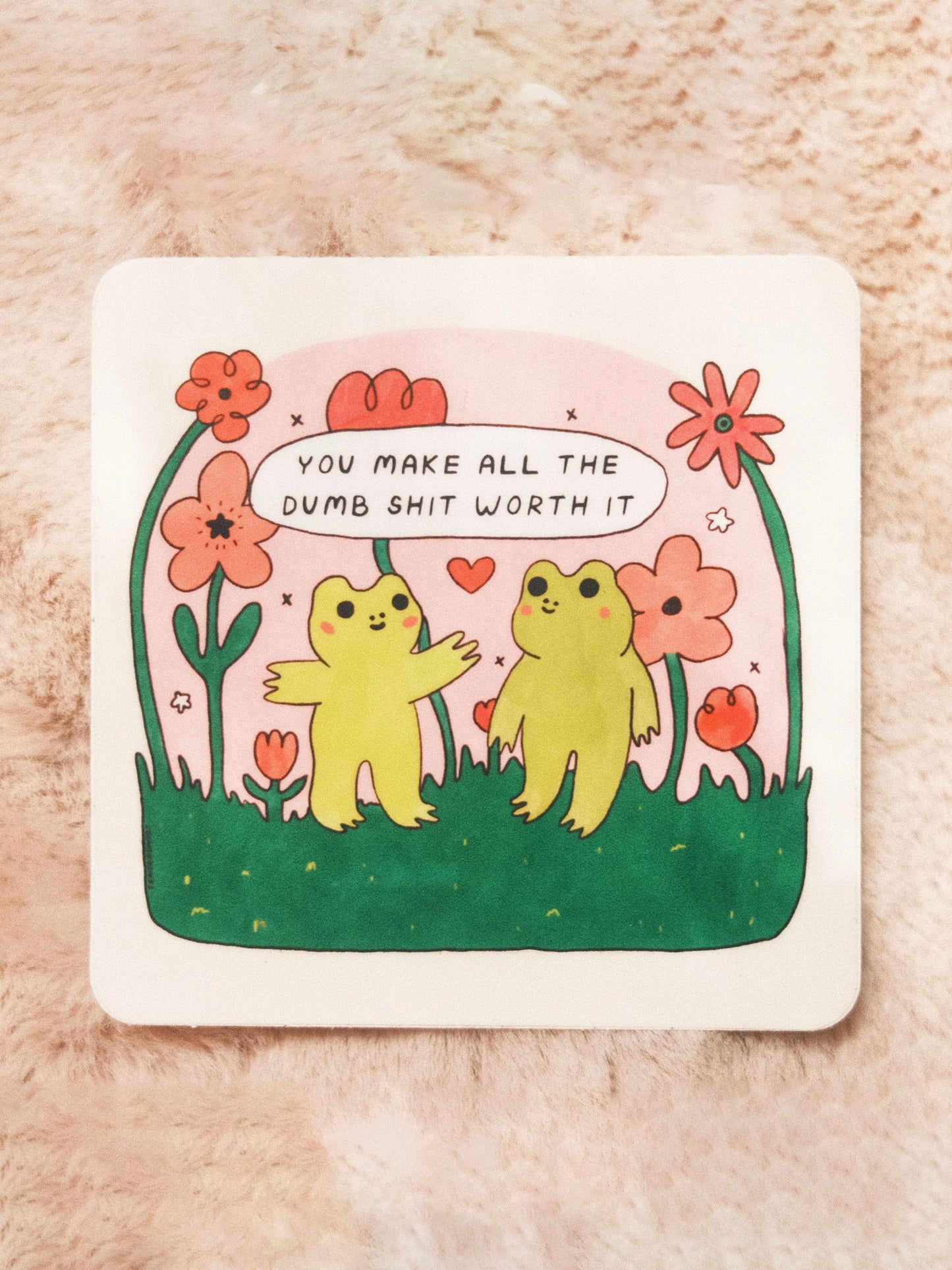 frog friends sticker