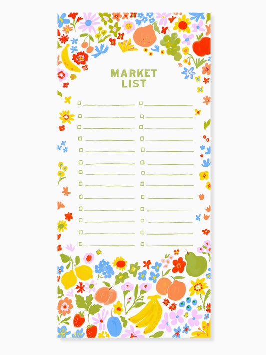 fruit market list notepad