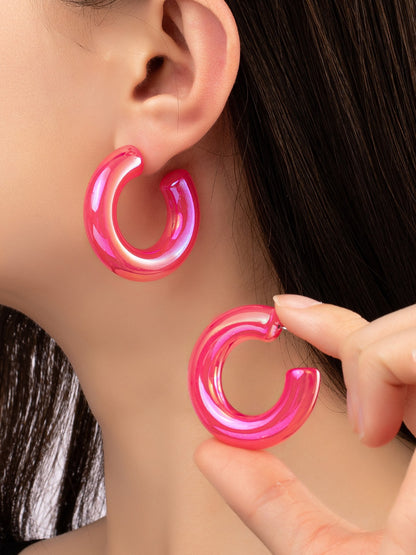 fuchsia chromatic hoops