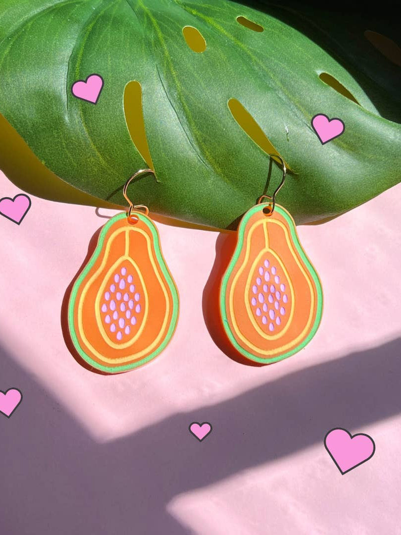 Funky Papaya Earrings