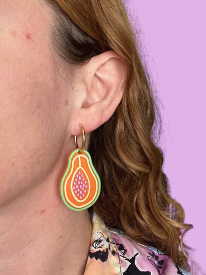 Funky Papaya Earrings