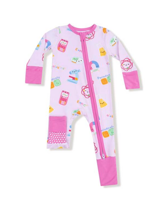 future scientist zipper romper