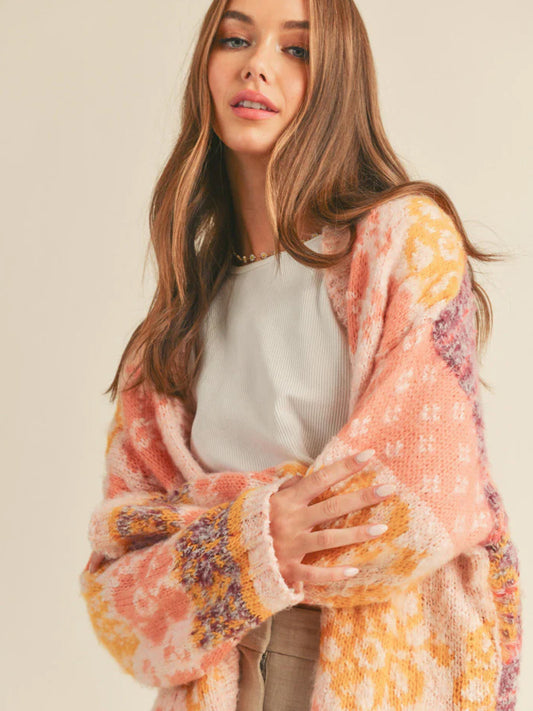 Apricot Fuzzy Cardigan