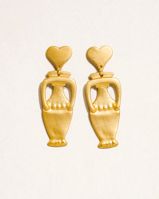 gabby 18k gold-plated vase earrings