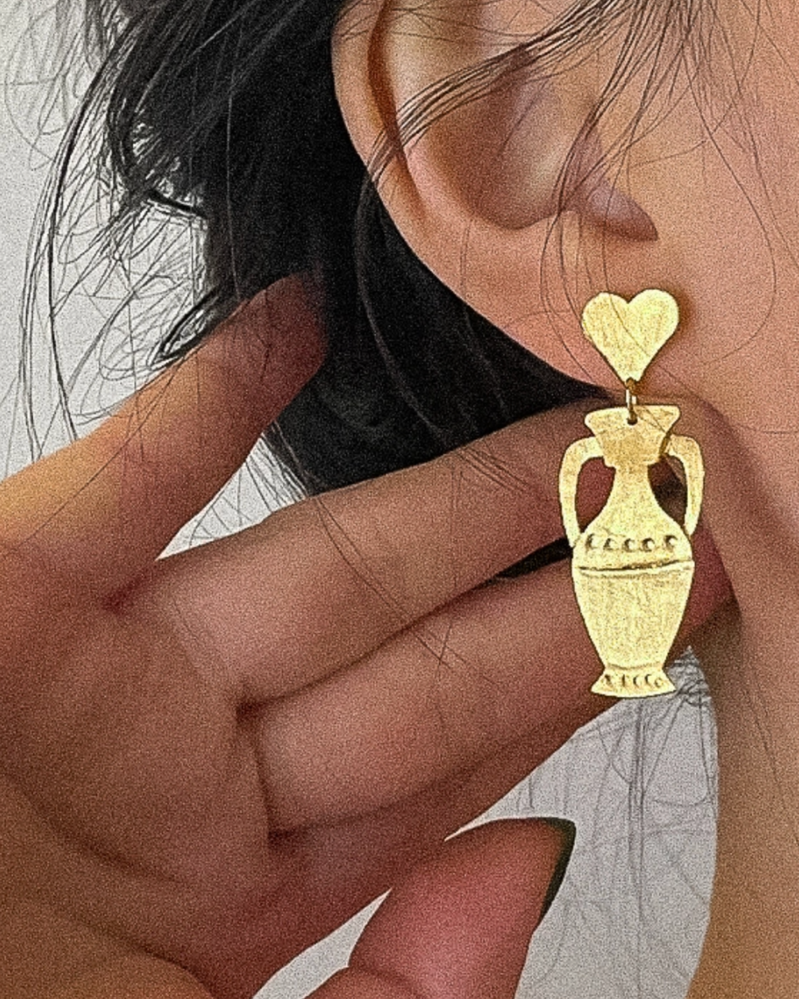 gabby 18k gold-plated vase earrings