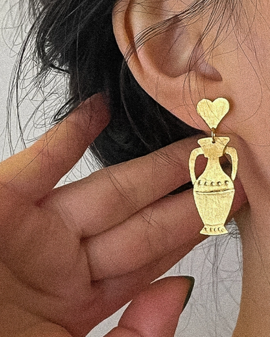 gabby 18k gold-plated vase earrings