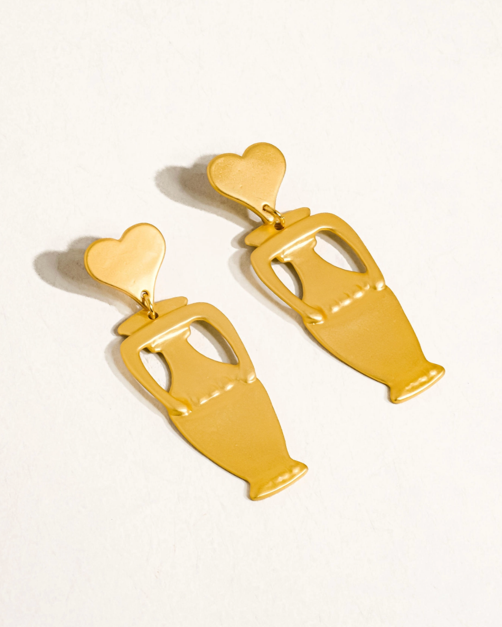 gabby 18k gold-plated vase earrings