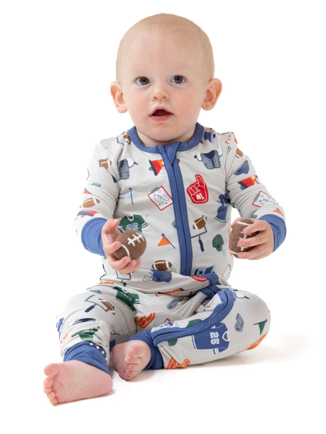 game day zipper romper