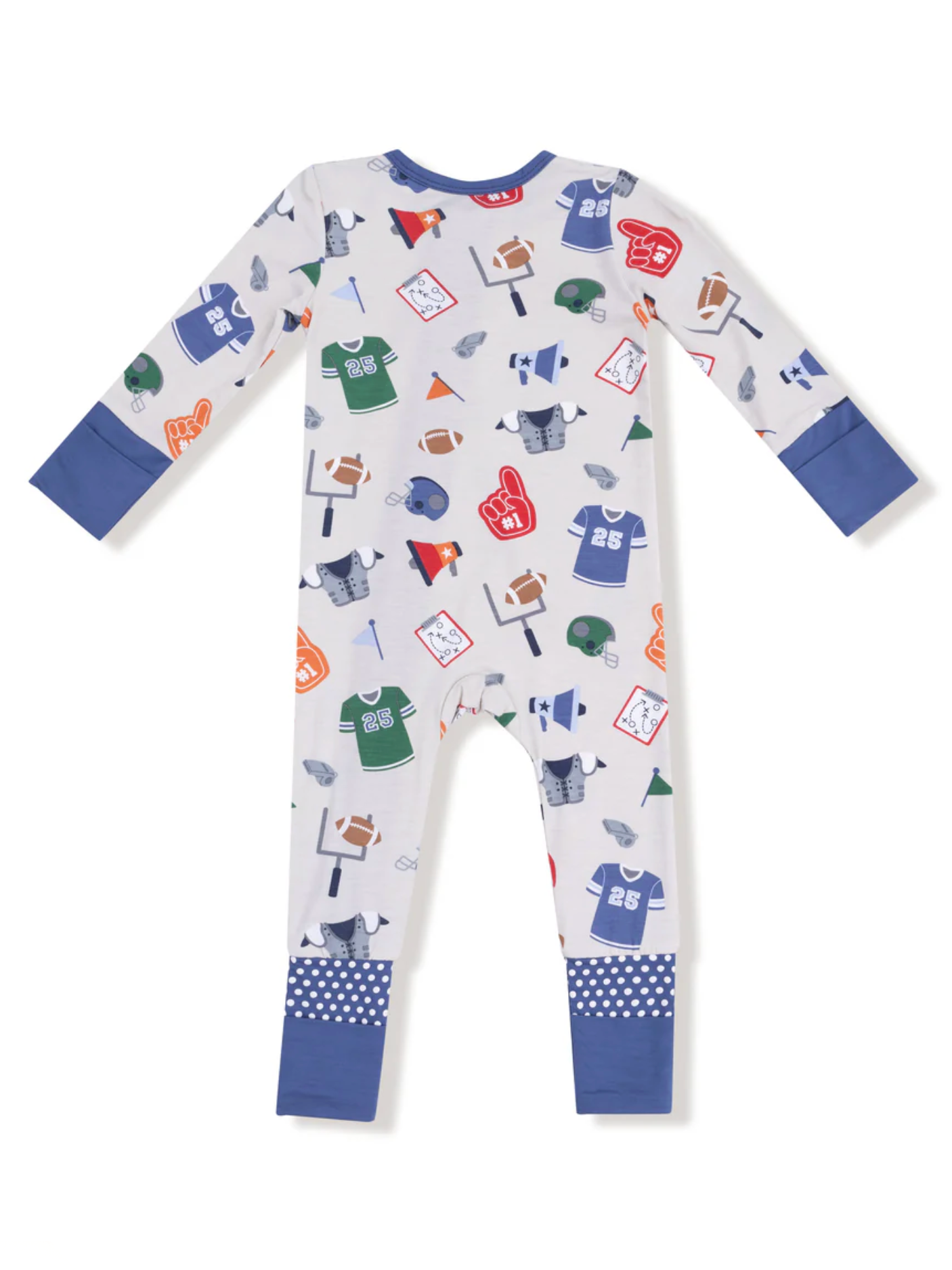 game day zipper romper