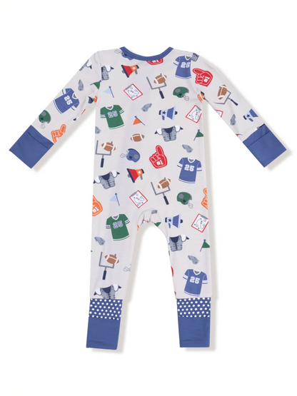 game day zipper romper