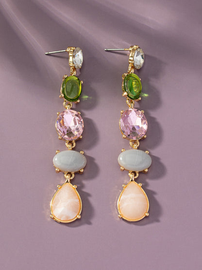 gemstone drop earrings
