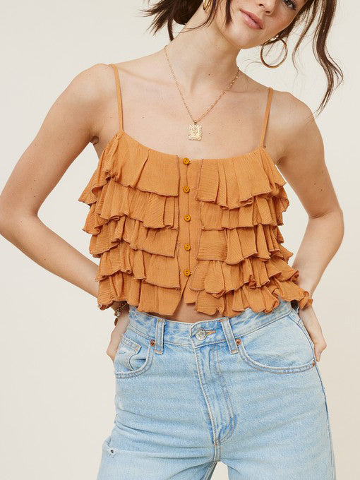 Ginger Tiered Ruffle Tank