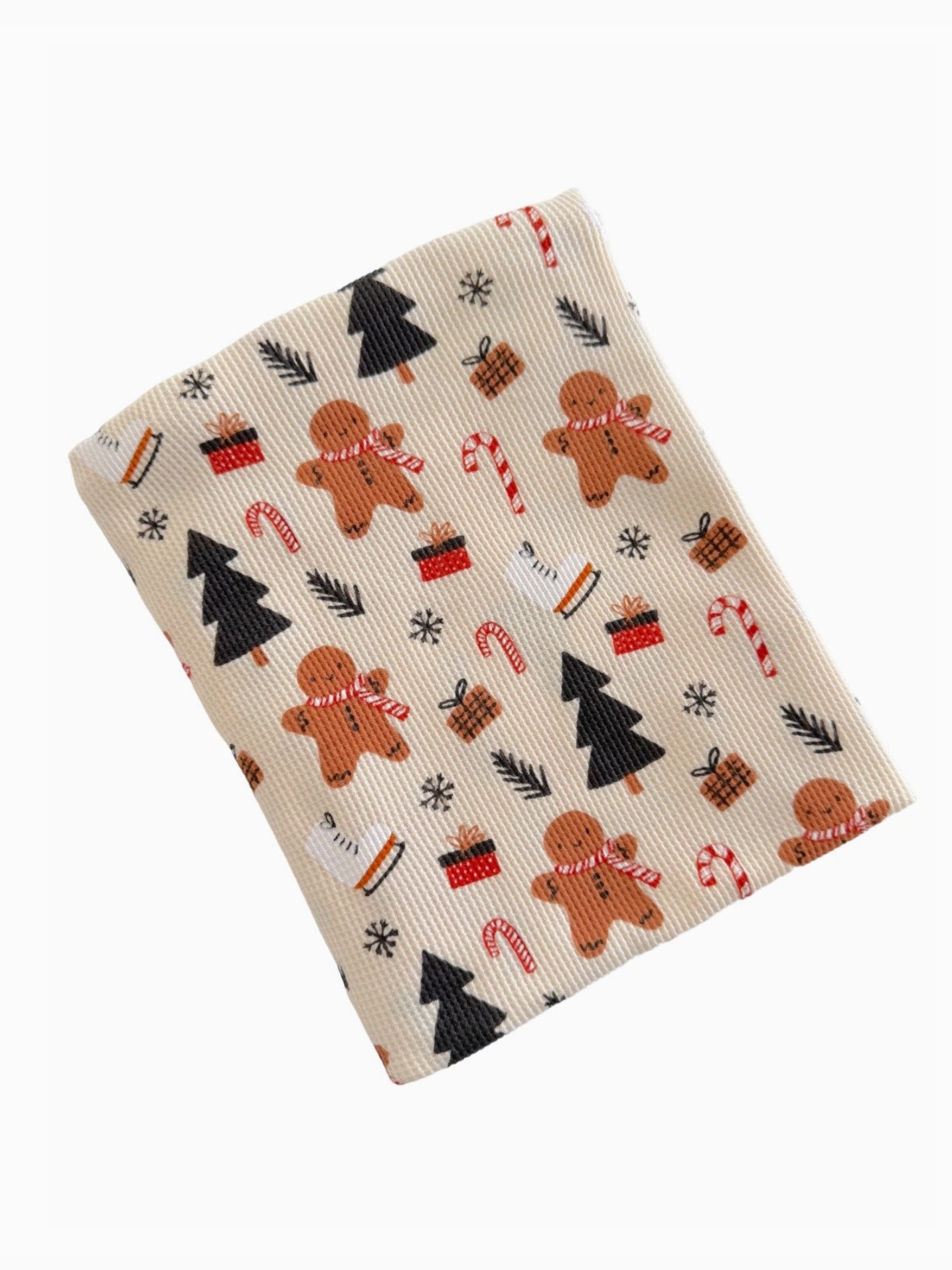 gingerbread wonderland snow waffle swaddle