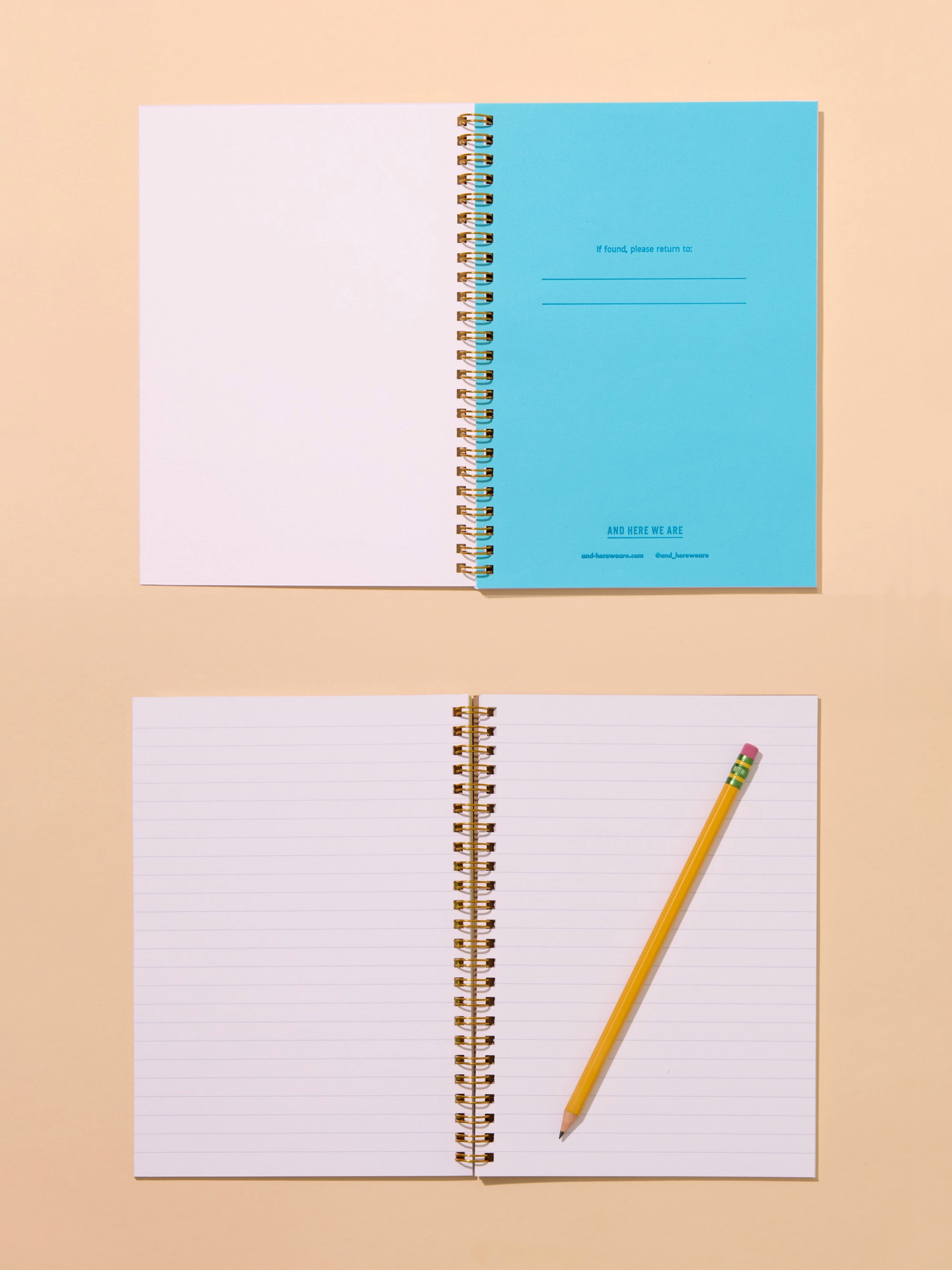 gingham picnic letterpress spiral notebook