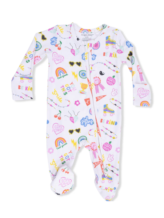 Girl Power Zipper Footie