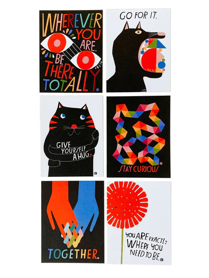 Set of 6 Postcards — Go For It