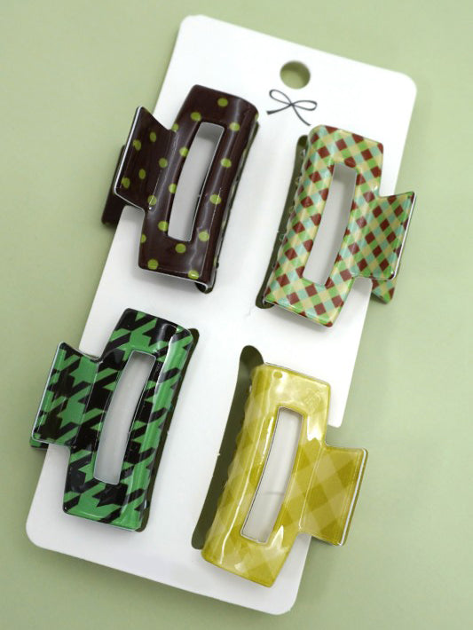Going Green Hair Claw Clip Set