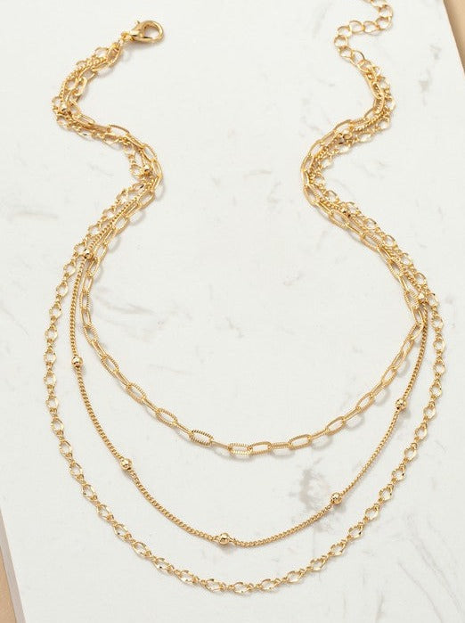 Mixed Gold Layered Necklace