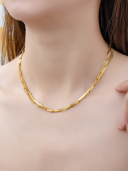 gold paperclip chain