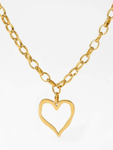 Gold Suzy Heart Necklace