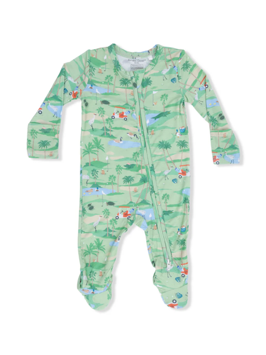 Golf Oasis Animals Zipper Footie