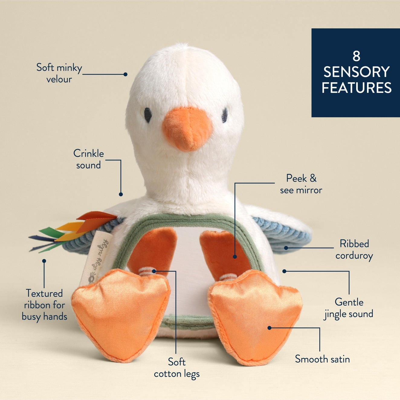 Goose Sensory Tummy Time Mirror