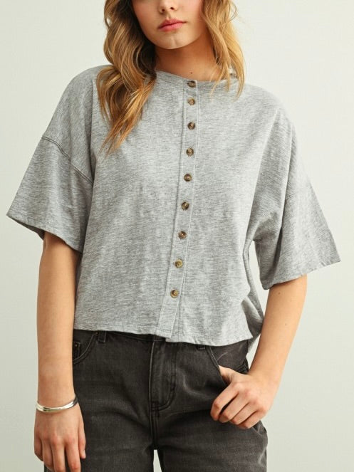Gracelyn Button Top