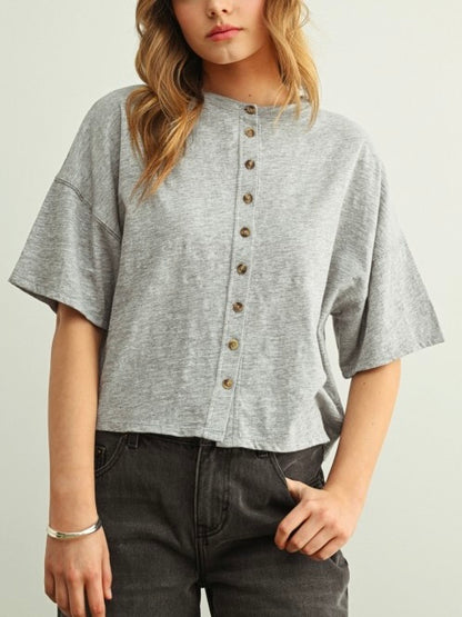 Gracelyn Button Top