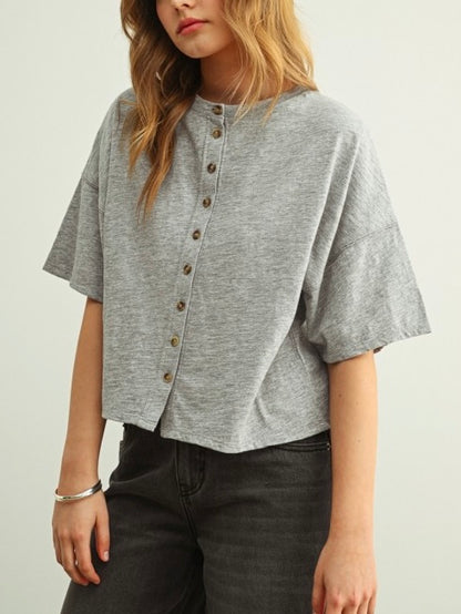 Gracelyn Button Top