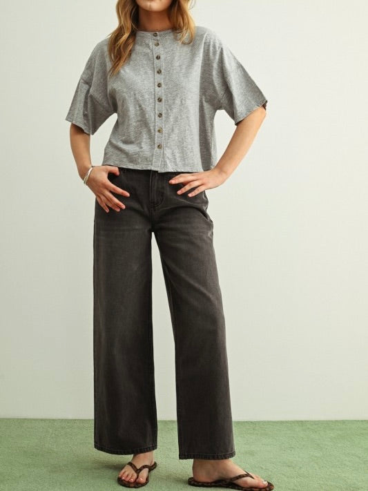 Gracelyn Button Top
